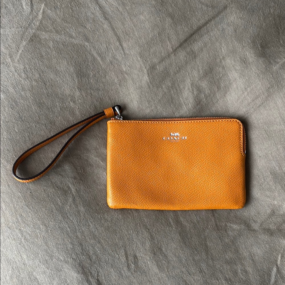 Coach Orange Wristlet
